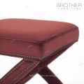 Elegante klassische Tufted billige Hauswaren Samt Ottomane